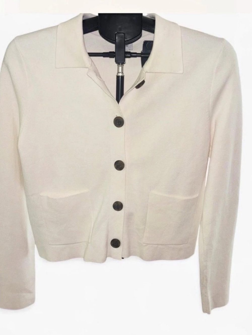 J.Crew Cropped Button Front Jacket in Cream Small Like New